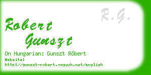 robert gunszt business card